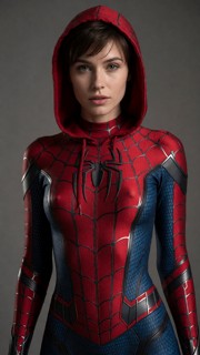 May spider-hoe Peeling Her Tight Suit — AI Porn Video