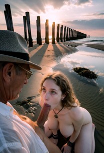 la femme effectue une grorge profonde rapide et se masse les tétons,, The video shows a woman holding a penis with bo…