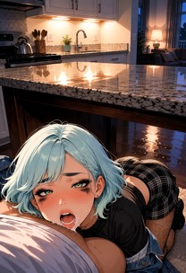 Emiko Is Kneeling On The Floor — Facials AI Porn Video