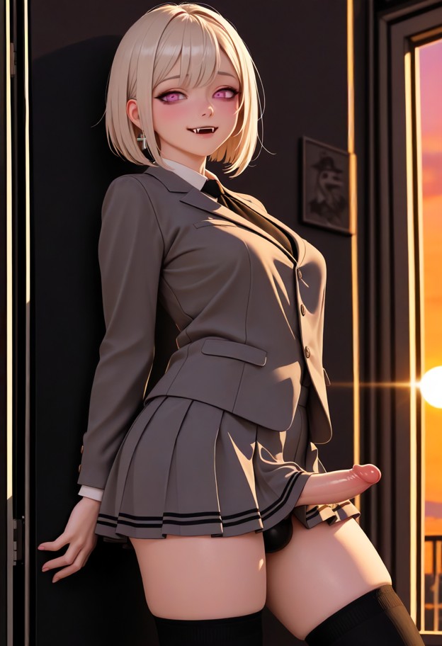 (hyper-realistic) (shōda) (boy) (flat-chested) (extremely short) (extremely small cock) (femboy) (grasps) (small shaf…