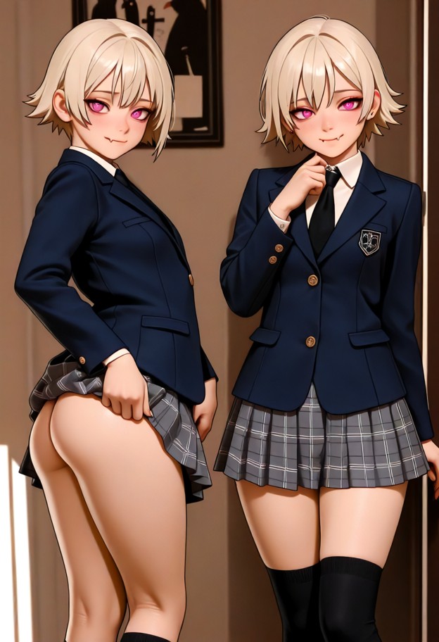 (hyper-realistic) (shōda) (boy) (flat-chested) (extremely short) (extremely small cock) (femboy)



school uniform,sk…