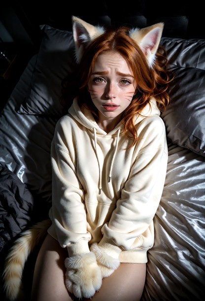 Location: dim bedroom at night with deep shadows pooling in the corners and pale moonlight casting long, silver strea…