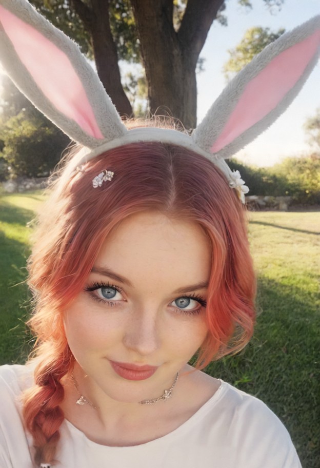 bunny_outfit,bunny_girl,bunny_ears,bunny_costume,1girl,solo,about to kiss pov,(close up,forming lips) facing viewer,b…