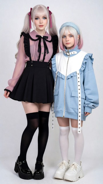 Twins together. Ivy's appearance is Fair skin, bright blue eyes, and pale pinkish-white hair styled into twin pigtail…