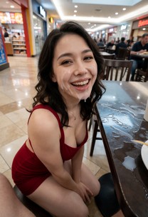 Blossom Gets Facial in Shopping Mall — Cumshot AI Porn Video