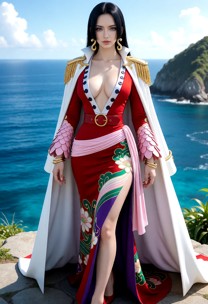 She uses one hand to pull her clothes open, revealing one of her nipples.