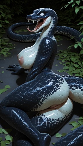Hognose Snake Hissing On Forest Floor — AI Porn Video
