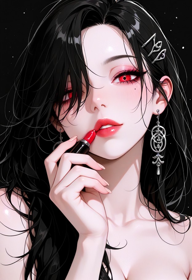 1girl,anime style,extreme close-up portrait,intimate beauty-shot composition,face filling most of the frame,slightly …