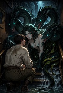 *water Cascades Down The Stairwell, You, She Rasps — AI Porn Video