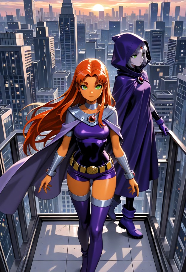 Starfire and Raven