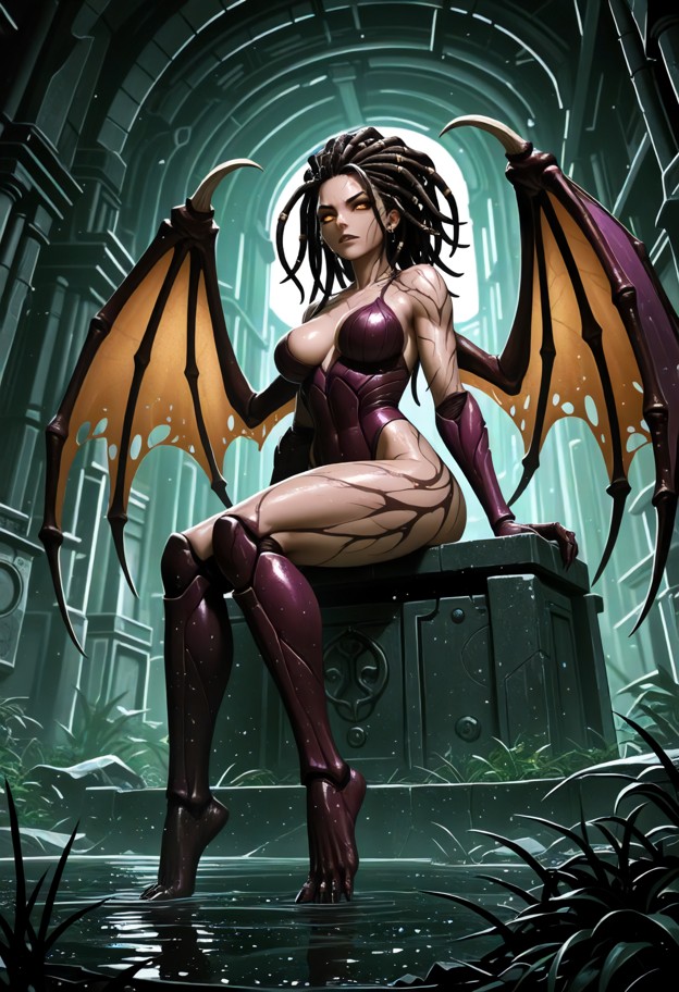 alien queen environment,organic hive structure,dark sci-fi bio-organic setting,inspired by zerg aesthetic but origina…