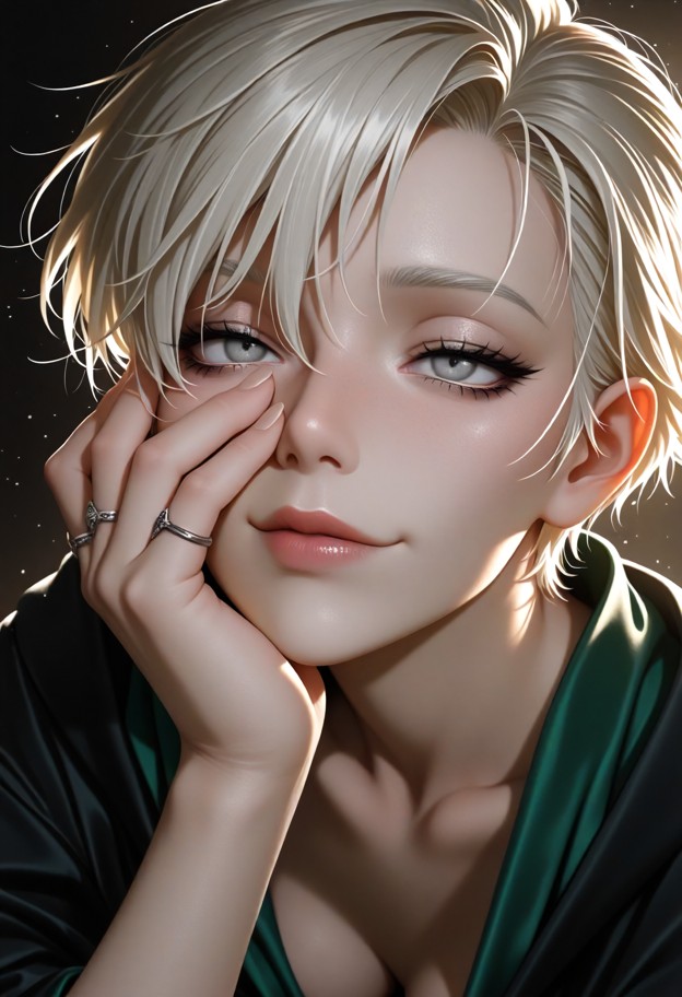 1girl,solo,(moody low light:1.8),confident,seductive,playful,dominant,alluring,slight smirk,inviting gaze,mysterious …
