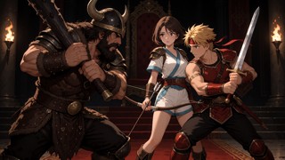 Shana and the Red Warrior Battle Barbarian — AI Porn Video