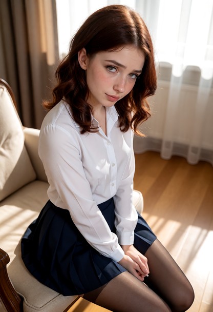 Location: a brightly lit living room during the afternoon, with soft sunlight filtering through the curtains and cast…