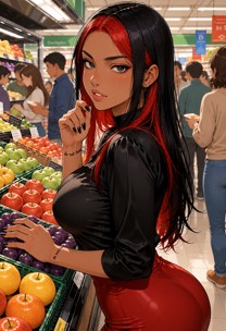 Solita Stripping Naked In Supermarket — AI Porn Video