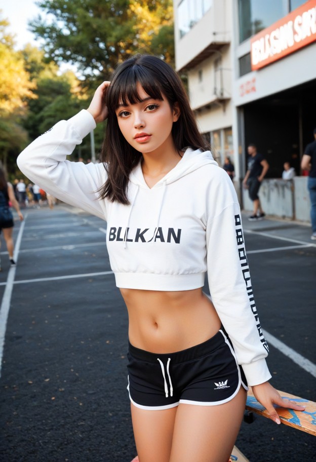 lisa is performing on a stage surrounded by adoring fans she's walking towards the camera with a microphone singing a…