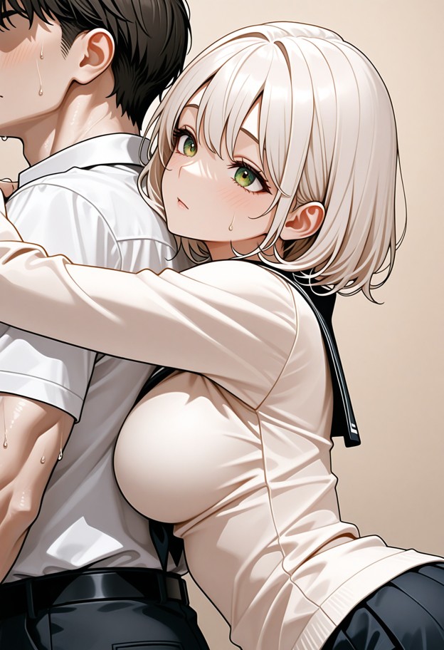 1girl,1guy3,rand faceless muscular man,cinematic,fine details,highly detailed face,highly detailed eyes,perfect anato…