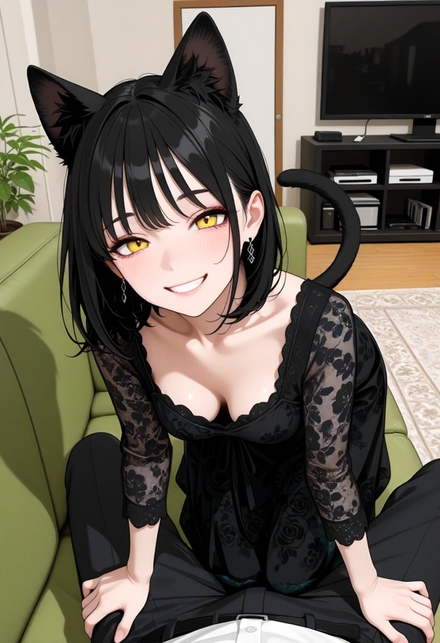 black hair