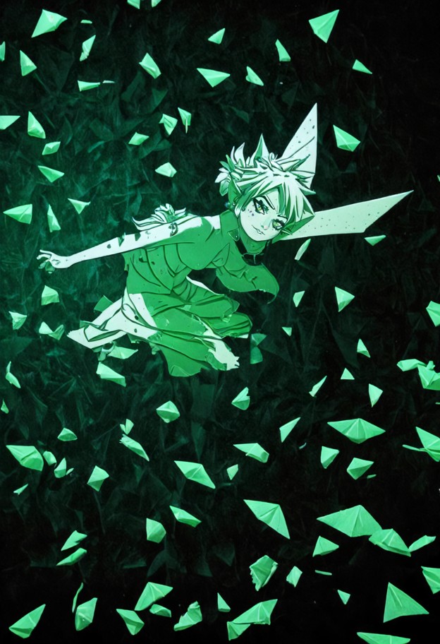 ((paper texture:1.2)),1female,solo,beautiful anime woman with pale fair skin,behaving like ((konan from naruto:1.2)),…