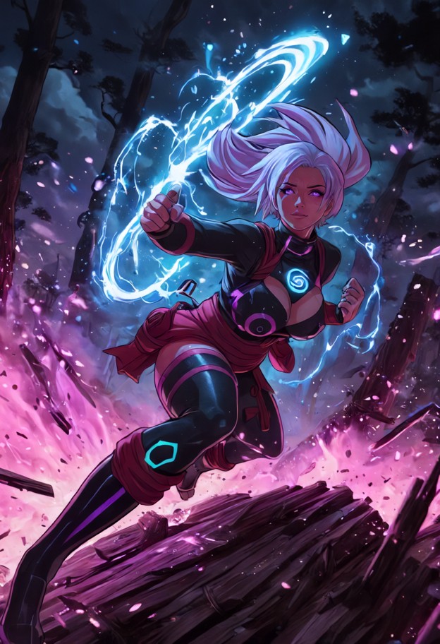 naruto shippuden anime screenshot,studio pierrot style. sakura haruno with short pink hair and a red ninja outfit,mid…
