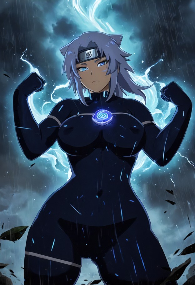naruto shippuden anime screencap,iconic anime scene. hinata hyuga with long dark blue hair,activating her byakugan wi…
