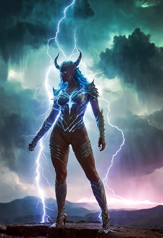 (masterpiece,best quality,beauty and aesthetics:1.2),luminous stellar body:1.2,physical lightning mana spirit,solo,fu…