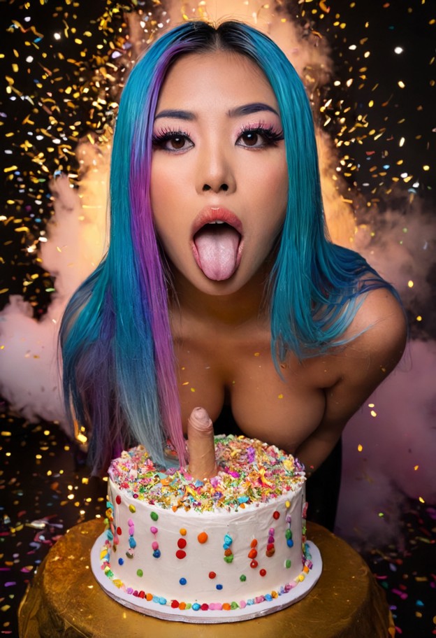 ((tight vertical composition,eye-level view,sultry celebration mood)),a gorgeous playful woman emerging from the open…