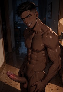 Zane Masturbating In Dimly Lit Hallway — AI Porn Video