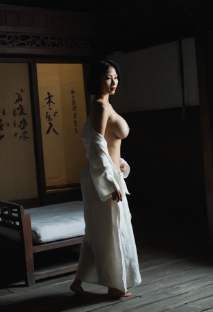 Wu Mei Strips Naked In Moonlit Chamber — AI Porn Video