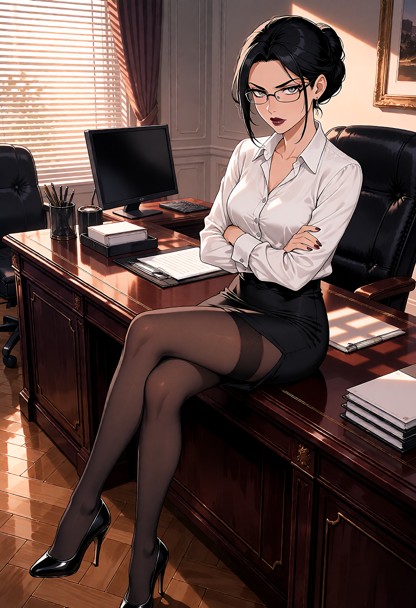 Location: a professional office during the late afternoon, where soft light filters through window blinds and creates…