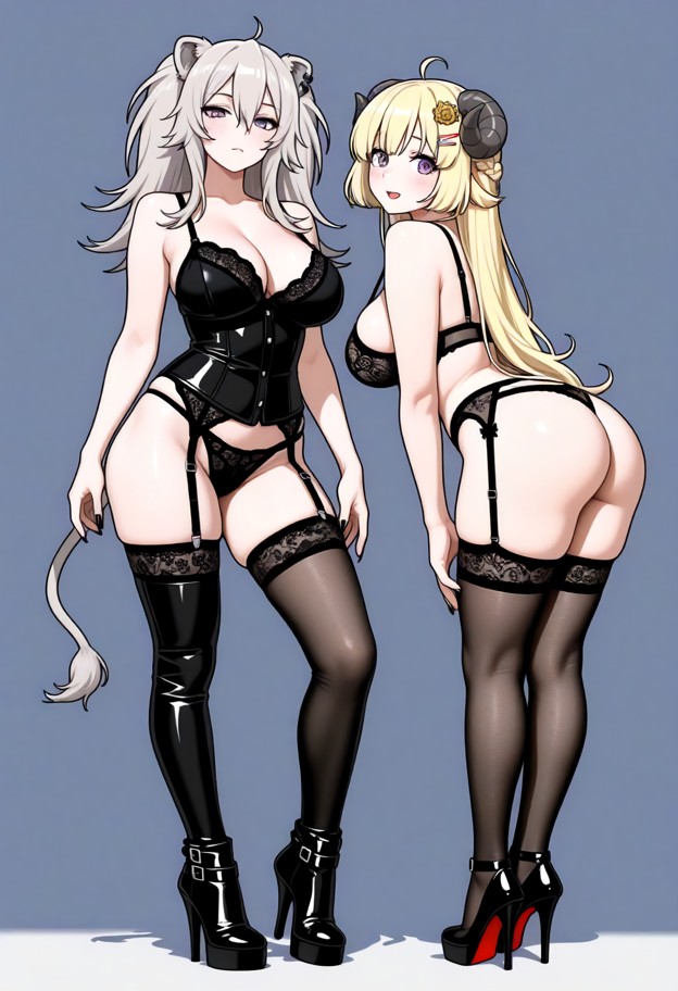 the are both posing wearing one of these outfits or a mix of both in any fabric,patern and colour they like as well a…