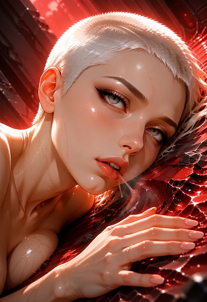 I lie there twitching in the red haze, my breath coming in ragged, pathetic hitches as the aftershocks of the orgasm …