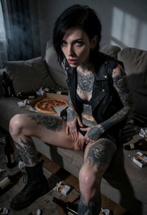 Olivia Masturbates On Messy Couch — Masturbation AI Porn Video