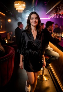Scene 1
Morgan walks towards the camera and says: "thanks for bringing us to this swingers club babe...promise me you…