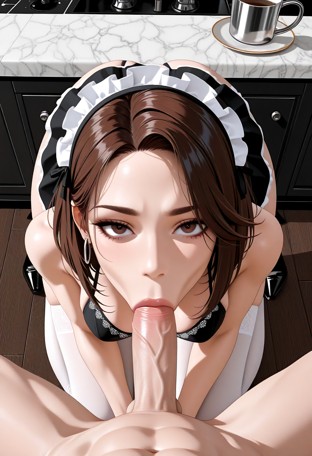Lily In Maid Outfit Giving Blowjob — AI Porn Video